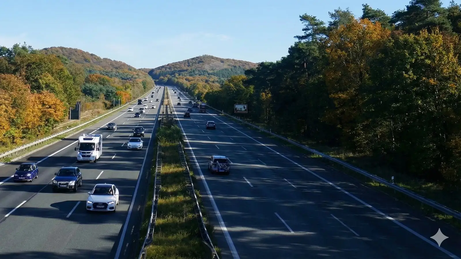Abstandsmessung auf der Autobahn